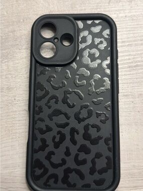 Black Leopard Print Phone Case - IPHONE 16